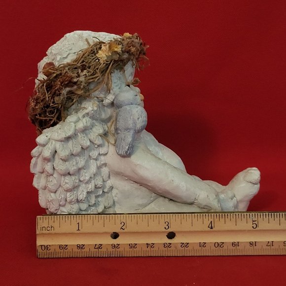 Vintage Cherub Angel & Bluebird Figurine - Picture 9 of 13